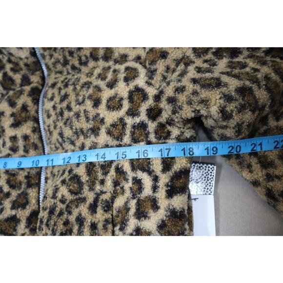 Kenzie Girl Teddy Cheetah Print Jacket Size 10/12 - Picture 3 of 4